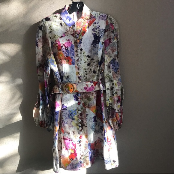 ❌ SOLD❌ Zimmermann Prima Floral Belted Shirtdress - Picture 7 of 16